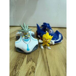 Sonic the Hedgehog Figures & Cars Set (Sonic, Silver & Super Sonic)